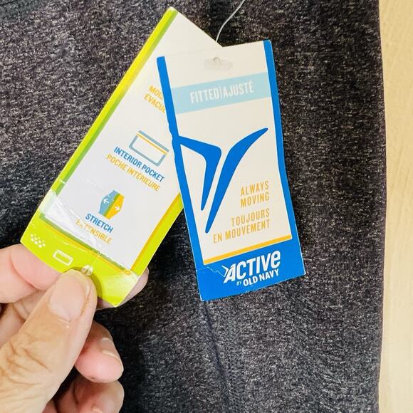 Old Navy Active Leggings Size XS Capri Gray Compression Performance Workout - Picture 3 of 7